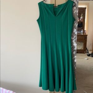 Medium Green flare Midi Dress
